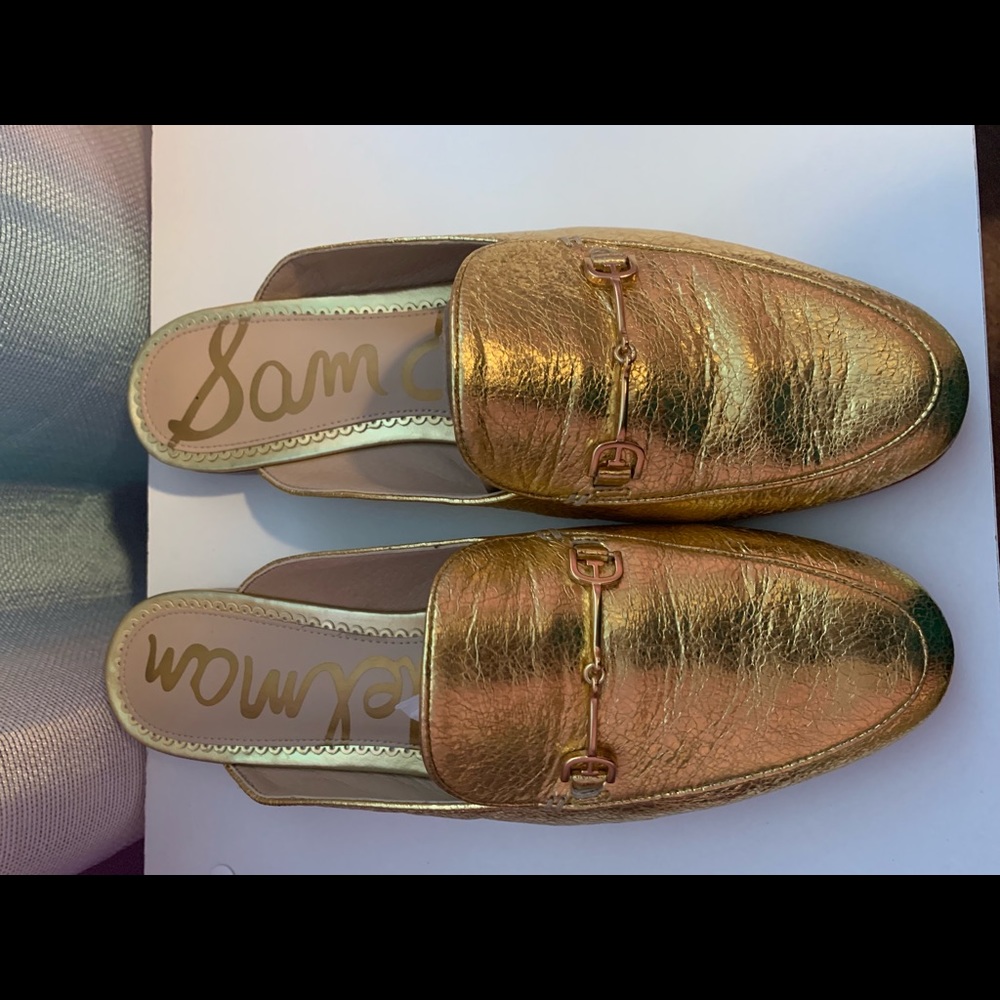 Sam Edelman Linnie Gold Mules Size 8.5